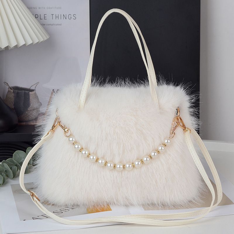 Women's Bags High End Autumn And Winter New Fox Plush High Value Crossbody Bag With Large Capacity, Simple And Versatile Style_voghion.com