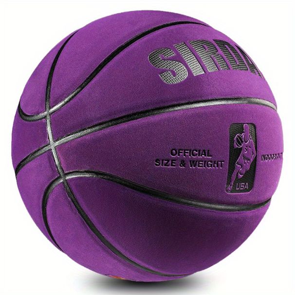 Durable Heavy Duty Basketball - Thickened High Elastic Purple Black Grip - Indoor - Impact Resistant And Durable - Enhanced Control And Stability_voghion.com