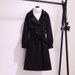 Women's Long Wool Blend Coat With Belt - Thickened Winter Trench Coat For Office & Casual Wear_voghion.com