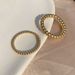 Damenschmuck – Minimalistisches Stapelring-Set, 18 Karat vergoldete Edelstahlringe mit geometrischen Kugelperlen für alltägliche Eleganz, Größen 5–10_voghion.com
