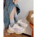 Women's Mesh Chunky Platform Sneakers Ladies Breathable Lace Up Running Trainers Woman Autumn Thick Bottom Non Slip_voghion.com