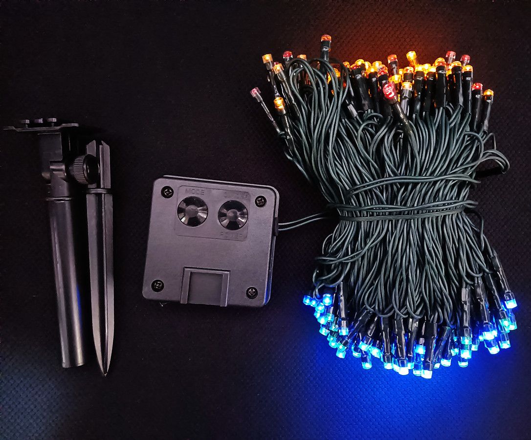 Solar LED String Lights For Outdoor Camping, Garden, Tent, Christmas Decoration – Waterproof, 8 Modes, IP65, Warm White/Color Changing_voghion.com