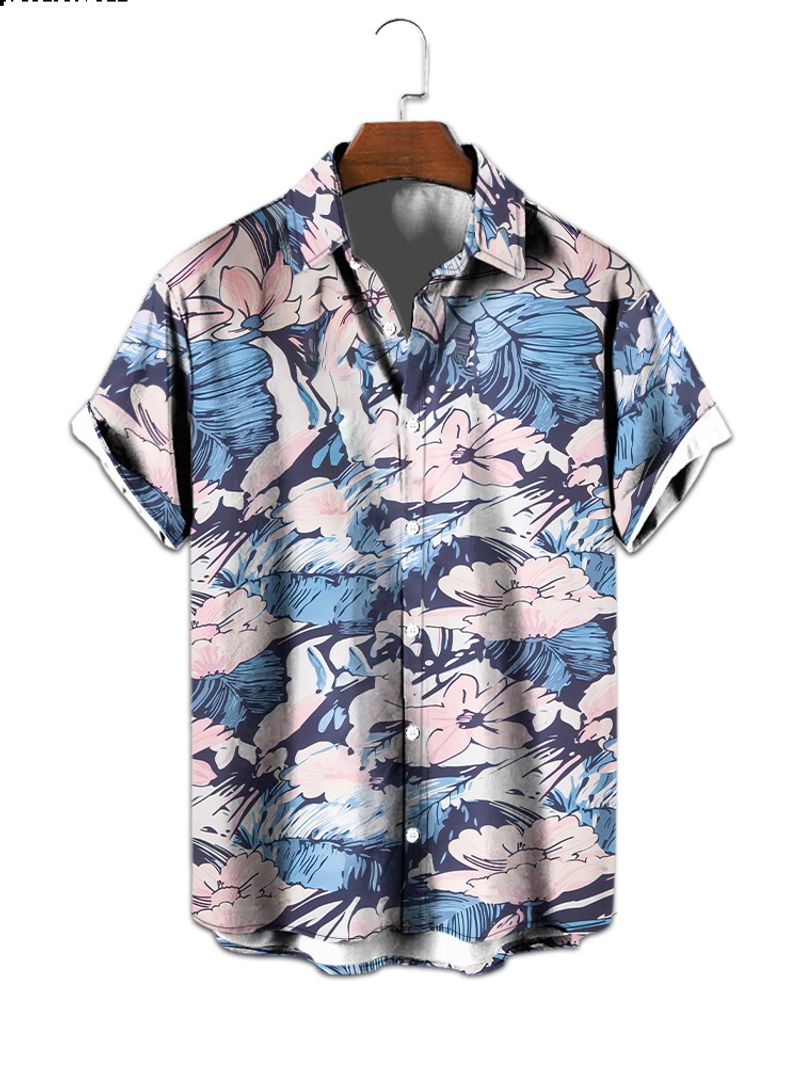 2024 new summer digital printed short sleeved for men's shirt_voghion.com