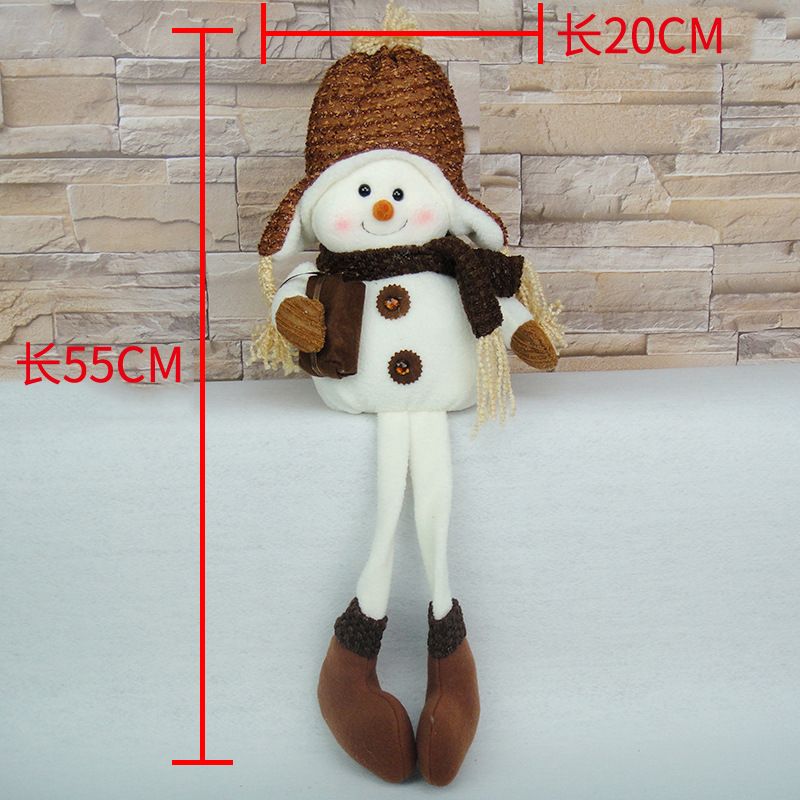Festive Snowman Plush Doll - Christmas Table Decor, Holiday Home Decoration, Soft Cotton Stuffed Ornament For Shelf & Window Display"_voghion.com