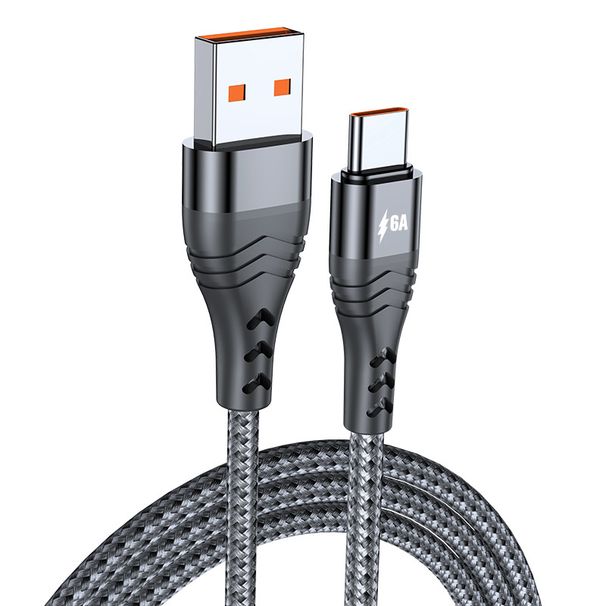 6A 66W USB Typ C-kabel Snabbladdningskabel 5A Datakabel Laddarsladd För Samsung S20 Xiaomi Huawei P40 Pro 3M/2M/1M_voghion.com