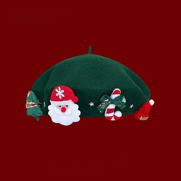 Regalo di Natale per il nuovo anno ~ Berretto di lana rosso per bambini Autunno e inverno Nuovo cappello da pittore con atmosfera calda_voghion.com