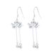 S999 Pure Silver Chinese-Style Lotus Hook Tassel Drop Earrings - Women’s "Two Lives Love" Inspired National Trend Jewelry, Ideal Gift_voghion.com