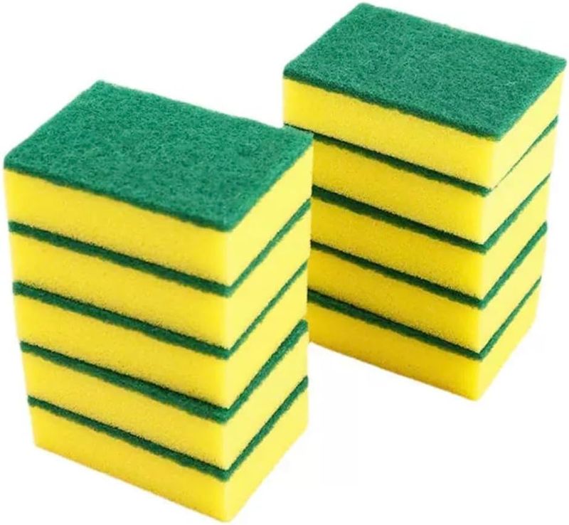 Eco Kitchen Sponges (30 Pack) - Double-Sided Scrub, Dishwasher Safe, EU-Grade Dense Fiber_voghion.com
