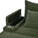 Spring Upholstered Armchair And Ottoman Set - Comfortable Single Sofa With Cup Holder , Corduroy Fabric And Storage, Perfect For Living Room Or Bedroom (Green)_voghion.com