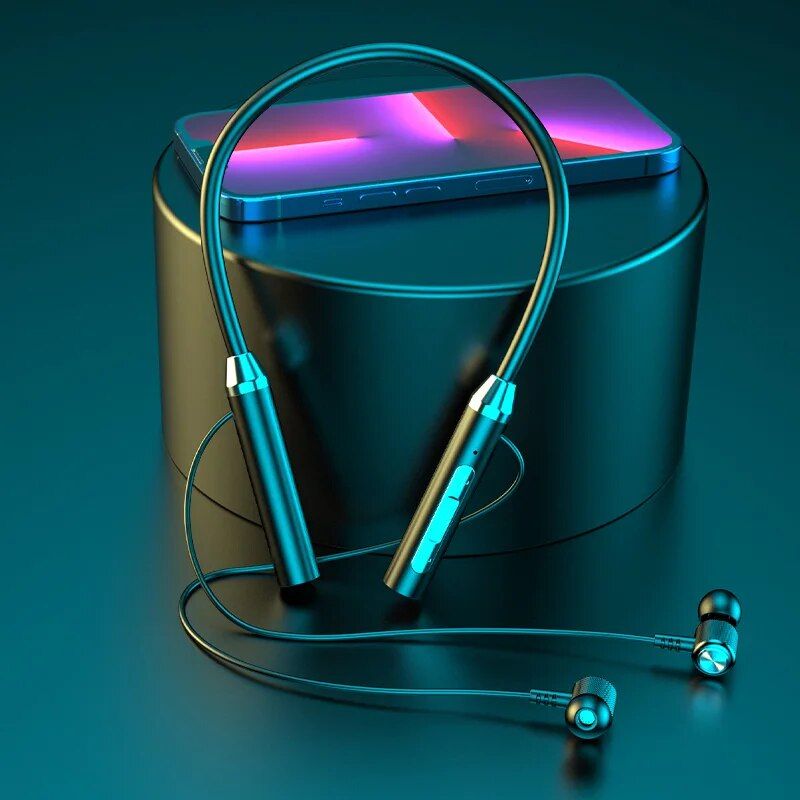 New Hanging Neck Headset Magnetic Suction Wireless Headphones Stereo Noise Reduction Sports Bluetooth Earphon_voghion.com