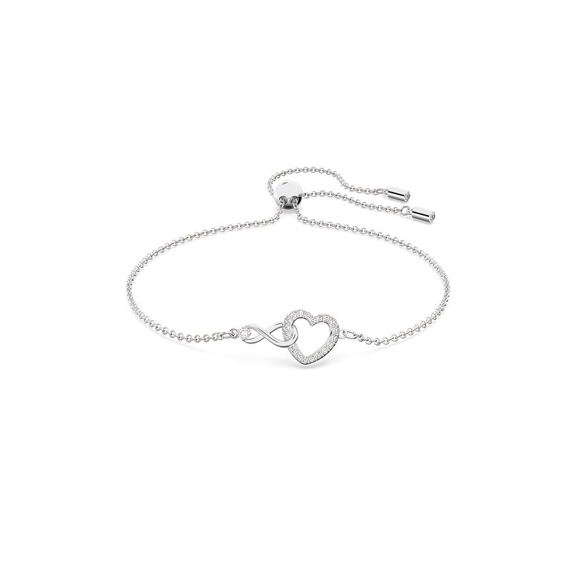 Heart Shaped Jewelry Series, Necklaces And Bracelets, Rose Gold And Rhodium Finishes, Transparent Crystal_voghion.com