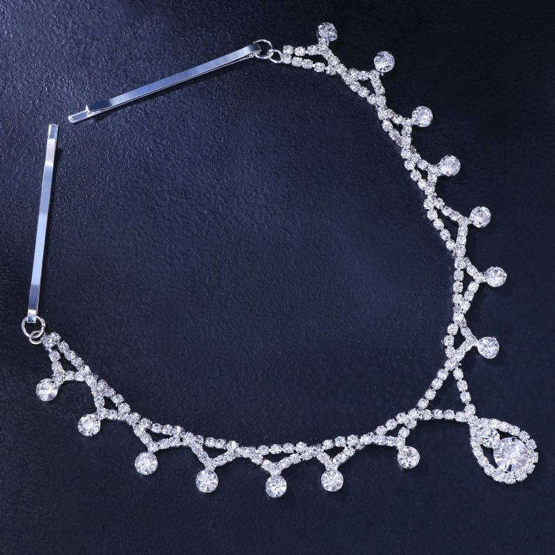 hollow diamond pendant headdress clip fashion all match gemstone rhinestone hair accessories headdress_voghion.com
