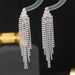 Orecchini lunghi con nappe di diamanti super flash di alta qualità di lusso per le donne, orecchini con personalità esagerata_voghion.com