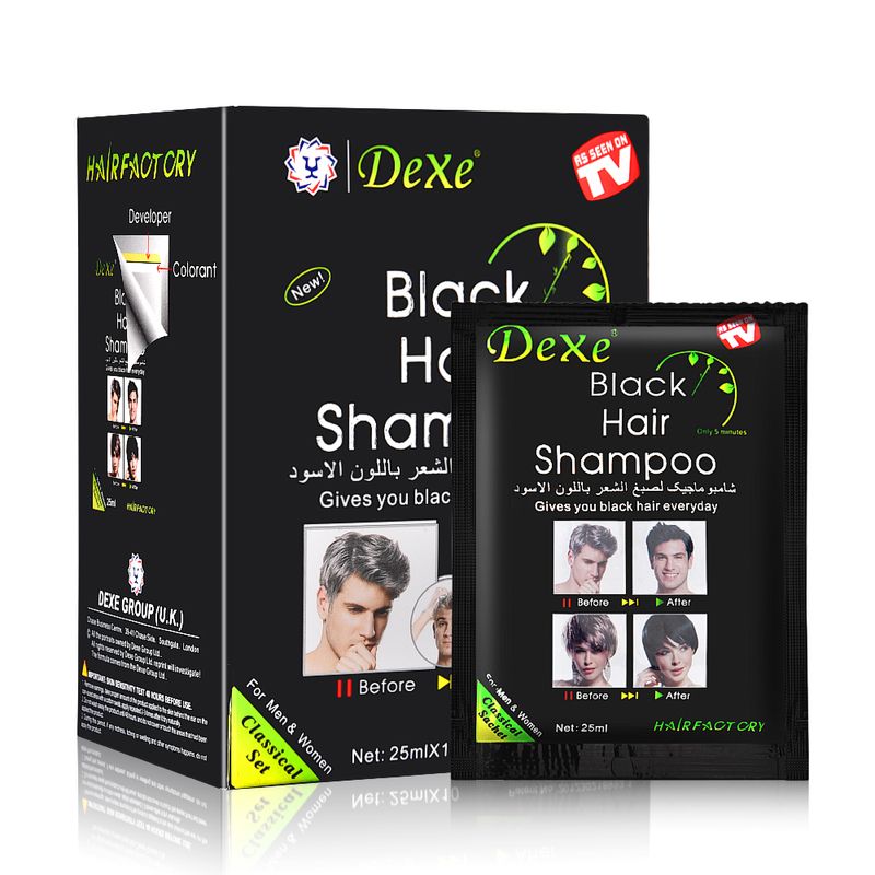 10 pezzi 25 ml 5 minuti tintura Io Herb Natural Faster Black Hair Restore Colora Shampoo_voghion.com
