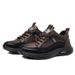 Trendy Top Layer Cowhide Autumn New Sports Men Lightweight Non-Slip Daily Casual Leather Shoes Men's Style_voghion.com
