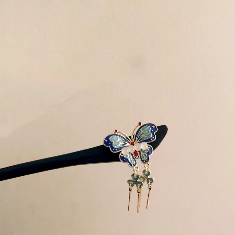 Új kínai pillangós bojt, egyszerű és személyre szabott, ősi stílusú cheongsam, hanfu, csúcskategóriás hajcsat, niche haj_voghion.com