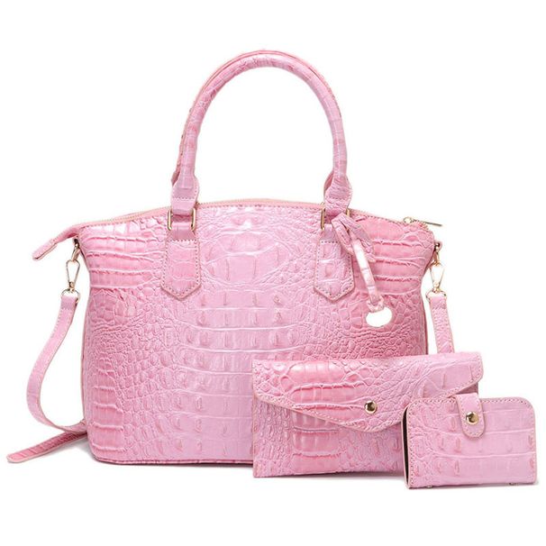 Nuovo stile moda borsa tote grande capacità texture tutto abbinato tre pezzi set presenza essenziale borsa a tracolla borsa a tracolla madre borsa regalo_voghion.com