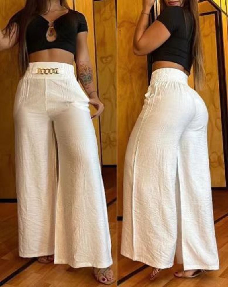 Vêtements pour femmes nouveaux produits tempérament taille large jambe pantalons décontractés amples pour femmes_voghion.com