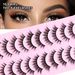 Eyelashes Set New 10 Pairs Of Thick False Eyelashes Three Dimensional Curling Fluffy Trumpet Shaped Cat Eye Tail Lengthened Eyelashes_voghion.com