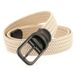 Simple Versatile Business Men's Golf Elastic Woven Canvas Belt_voghion.com