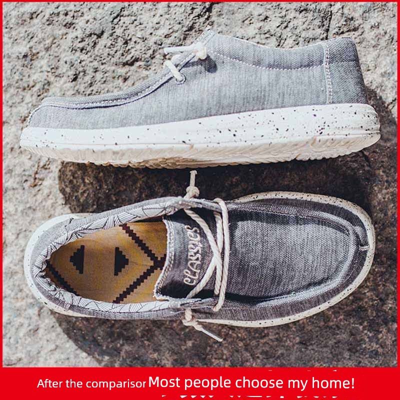 Atmungsaktive Canvas-Schuhe für Herren mit fester Sohle_voghion.com