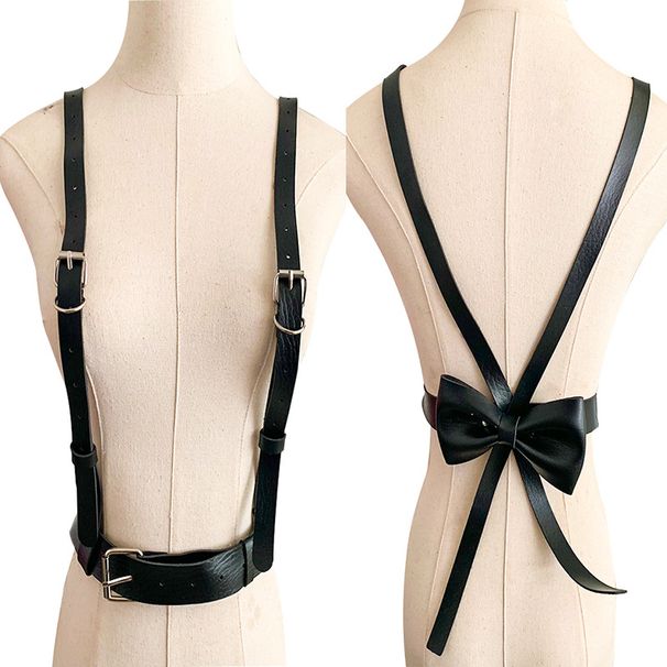 Cintura con cinturino decorato con fiocco unico per donna in stile punk con cintura in vita per abiti e camicie_voghion.com