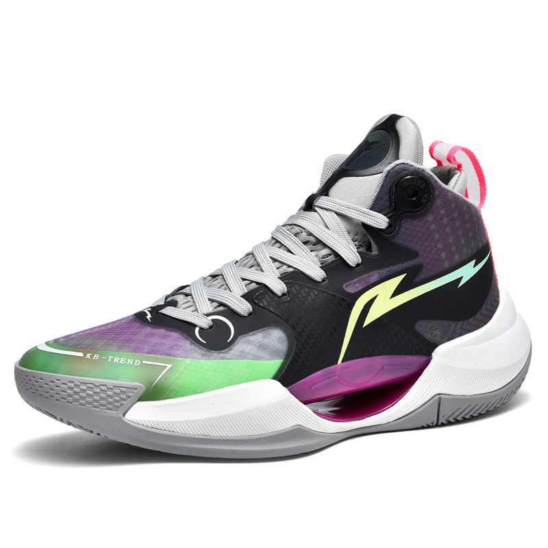 Basketball shoes Fashion high top mesh couple training shoes Light sports shoes_voghion.com