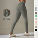Seamless Knitted High-Waist Hip-Lifting Peach Pure Color Yoga Pants Sports Running Fitness Leggings_voghion.com