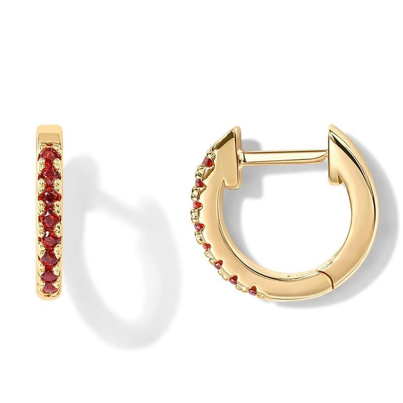 Orecchini ovali multicolore da donna, design di nicchia, versatili, con micro zirconi intarsiati, alla moda e semplici._voghion.com