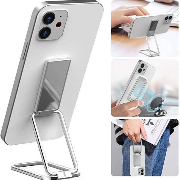 Foldable Mobile Phone Holder Ring Buckle Retractable Desktop CellPhone Stand Car Magnetic Bracket Office Accessories_voghion.com