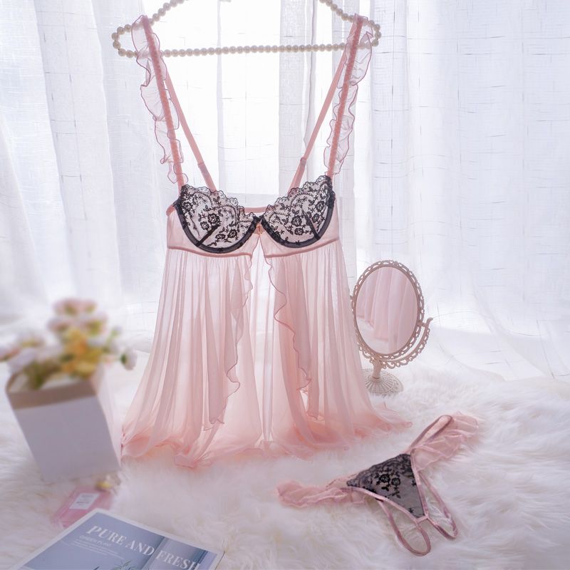 Deseo puro de reunir ropa íntima 2024, nuevo, sexy, gratis, fuera de la cama, divertido, transparente, pecho pequeño, traje de pareja._voghion.com