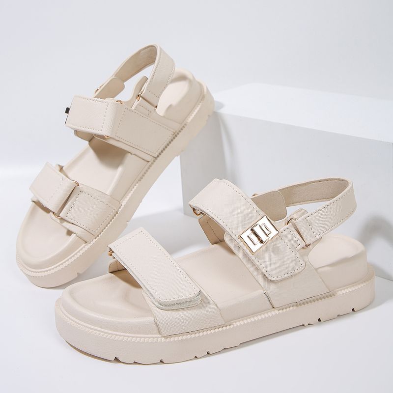 New Summer Vacation Sports Style Velcro Platform Sandals For Women_voghion.com