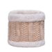 Conjunto de cachecol e gorro de lã tricotada, forrado com fleece, para outono e inverno, unissex, sucesso de vendas no comércio exterior._voghion.com