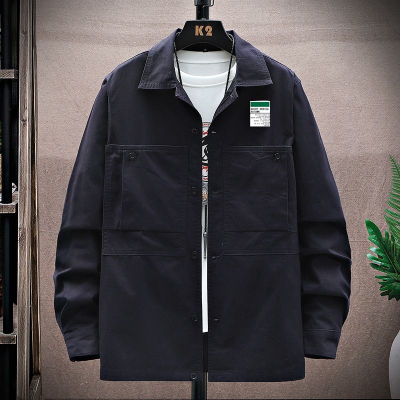 Euroopa ja Ameerika väliskaubanduse tööriided, teksasärgid, jakid, lihtsad ja mitmekülgsed, pestud meeste pikkade varrukatega särgid, alläärega vabaaja topid_voghion.com