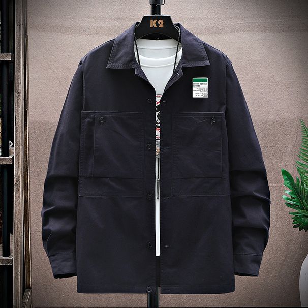 Euroopa ja Ameerika väliskaubanduse tööriided, teksasärgid, jakid, lihtsad ja mitmekülgsed, pestud meeste pikkade varrukatega särgid, alläärega vabaaja topid_voghion.com