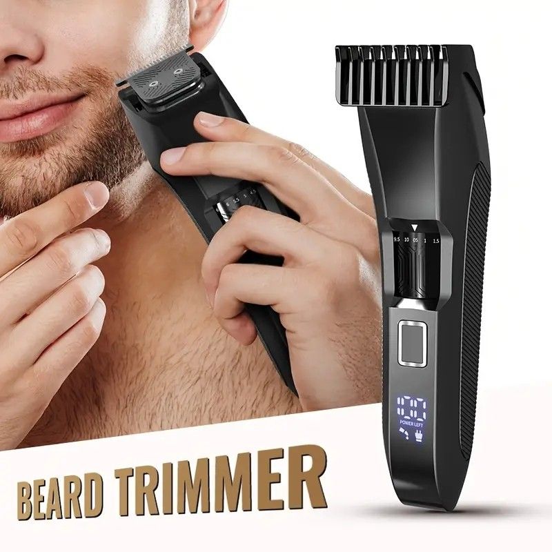 Baardscheerapparaat met trimmer, draadloos en oplaadbaar elektrisch scheerapparaat_voghion.com