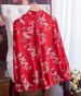Chinese style Dragon pattern imitation silk printed pullover button-down shirt top for women_voghion.com