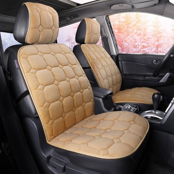 plush front single seat car seat cushion warm breathable bus car seat universal_voghion.com