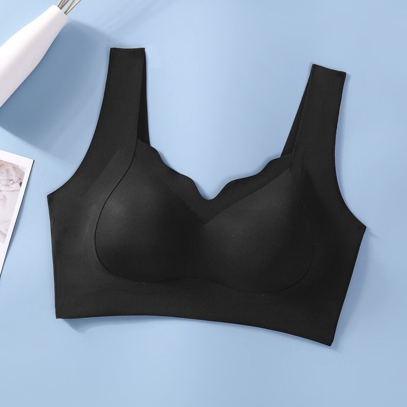 Bešavni ogrtač od ledene svile bez naramenica za žene s malim grudima skupljenim zajedno, bez čeličnog prstena, tanki dizajn, prozračna podloga_voghion.com