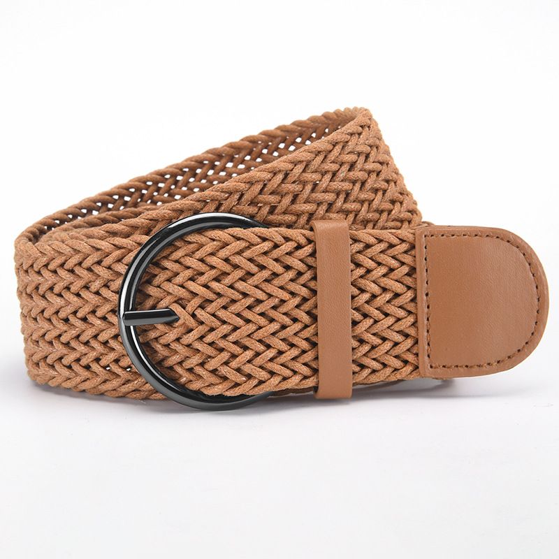Geflochtene Gürtel für Damen, neuer ethnischer Stil, Dornschließe, breiter Taillengürtel, Taillendekoration, Wachsseil, geflochten, Retro, handgefertigt, Gürtel, dekorativer Rock_voghion.com