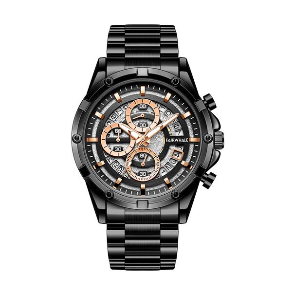 Waterdichte, lichtgevende casual quartz herenhorloge, modieus zakelijk polshorloge met grote wijzerplaat_voghion.com