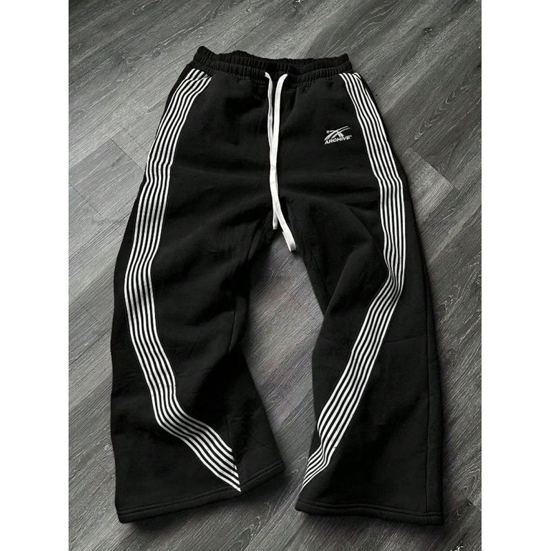 Pantalons décontractés pour hommes, tendance, amples et droits, pour le sport_voghion.com