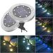 Solar LED Ground Lights Outdoor, Waterproof Landscape Garden Lights For Yard, Lawn, Pathway & Stairs, 8LED With Large Solar Panel_voghion.com