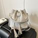 Drawstring Bucket 2025 Spring Summer Solid Color Women's Simple Versatile Shoulder Crossbody Bag Trendy_voghion.com