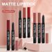 Matte Velvet Lipstick Pencil For Women - Beige Rose Shade, With Built-in Sharpener And Automatic Lip Liner Function_voghion.com