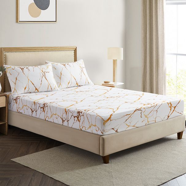 Coprimaterasso in marmo platino, copriletto in poliestere stampato in 3D_voghion.com