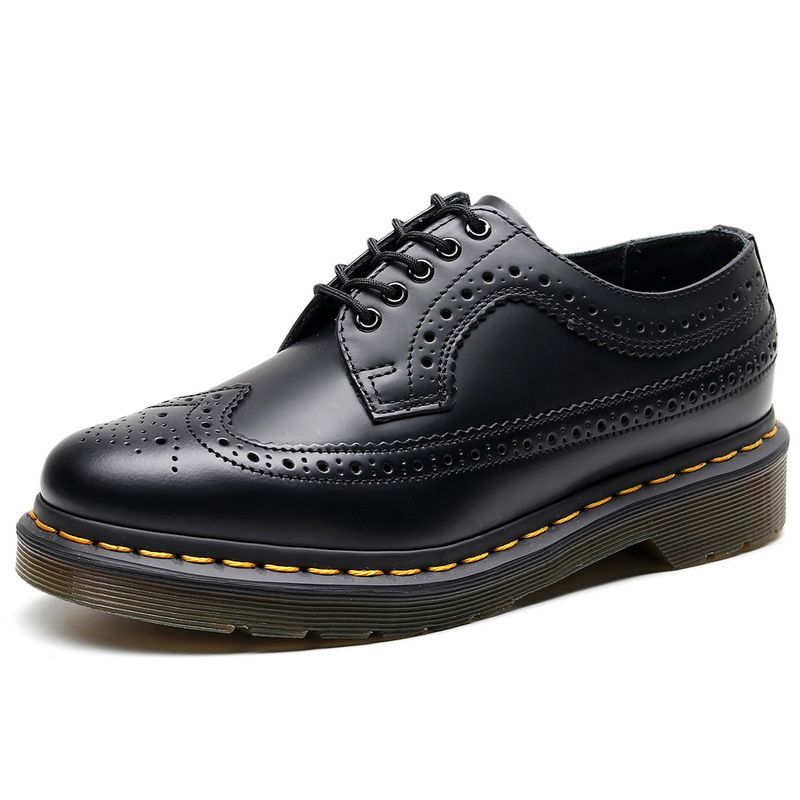2023 Retro Oxford Low Top Brogue Geschnitzte Herren- und Damenschuhe mit runder Spitze und dickem Sohlen-College-Wind-Leder_voghion.com