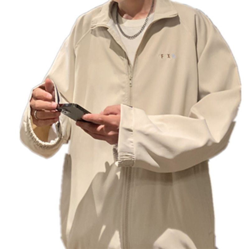 2025 neue Casual Für Männer Frühling Und Herbst Koreanischen Stil Trendy Stickerei Einfache Jacke Ins Lose Top_voghion.com