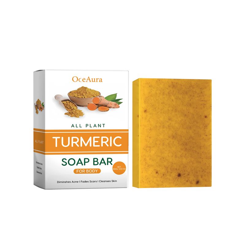 Săpun OCEAURA cu lămâie și acid turmeric, săpun de baie emolient, hidratant și răcoritor pentru curățarea corpului_voghion.com