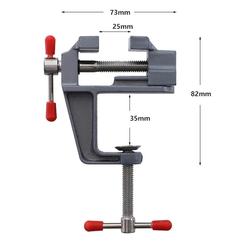 35MM Aluminium Alloy Table Bench Clamp Vise Multi-functional Bench Vise Table Screw Vise for DIY Craft Mold Fixed Repair Tool_voghion.com